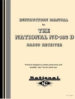 national nc 183d manual w foldout schematic r² time left