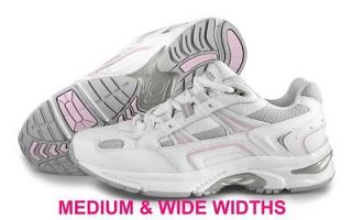 Orthaheel Walker Womens Plantar Fasciitis Shoe   White Pink