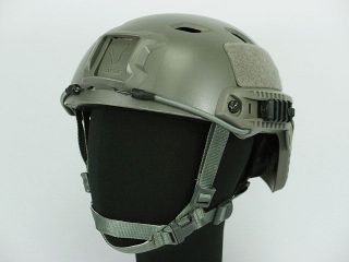 AIRSOFT FAST BASE JUMP STYLE HELMET FOLIAGE GREEN