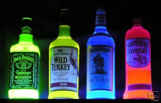 Old Crow GLOWING NEON Blacklight Bottle    add poster sign    UV Glow