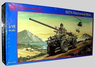 M274 MECHANICAL MULE WILLYS w/ 106mm RIFLE   1/15 Glencoe Kit #5401