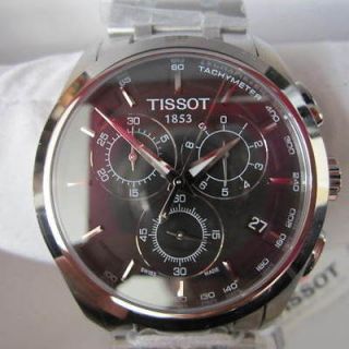 TISSOT COUTURIER SWISS MENS WATCH CHRONO SAPPHIRE ALL STAINLESS S 