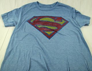 Mens DC Comics Originals Super Hero SUPERMAN Distressed T Shirt Any Sz 