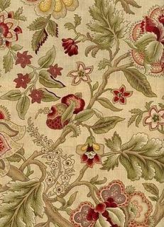 75 YARDS WAVERLY IMPERIAL DRESS ANTIQUE JACOBEAN FLORAL PRINT 