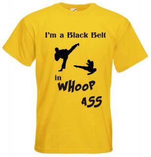 Black Belt t shirt   Funny comic t shirt martial arts karate 