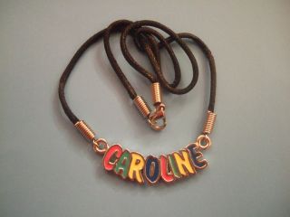 personalised necklace multicoloured names a to c more options name