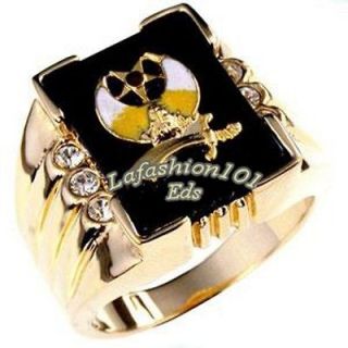   Gold Bonded with Centered Shriners Symbol Men ring size 9,10,11,12,13