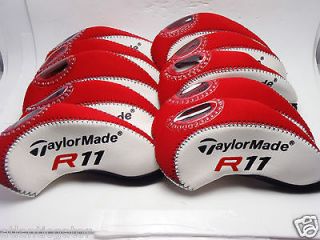   NEW Taylormade R11 Golf Club Iron Neoprene Headcovers Covers Red White