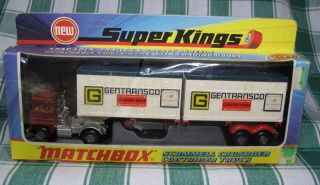 Super Kings Matchbox K 17 Scammell Crusader Container Truck 1973 in 