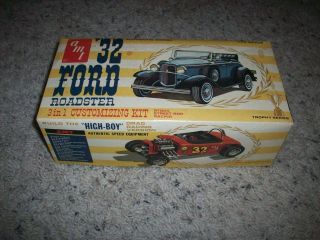 OLD AMT 3 IN 1 Trophy 1932 FORD roadster  MODEL KIT. BOX ONLY  O.E.