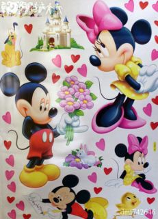 LARGE MICKEY & MINNIE MOUSE /Childrens Bedroom/Nurser​y/Home/Wall 