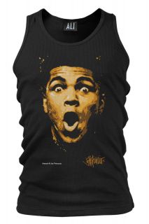 OFFICIAL MUHAMMAD ALI FACE VEST TANK TOP GYM BOXING CLAY TSHIRT MENS 