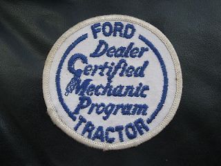 FORD TRACTOR DEALER CERTIFIED MACHANIC PROGRAM EMBROIDERED SEW ON 