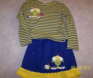 Girl 5 Dress Outfit Bumble Bee Edition Molly & Millie Blue Yellow 