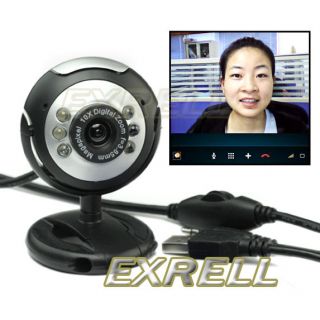   LED USB Video Camera Webcam Web Cam with Mic For Computer PC Laptop