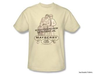   Licensed The Andy Griffith Show Mayberry Jail Adult Shirt S 3XL