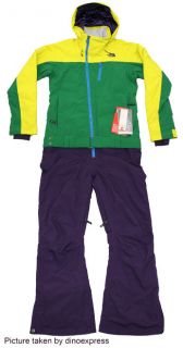 NEW The North Face Womens BRIGHTLIGHTS ski suit YELLOW nwt $379