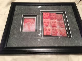 MARILYN MONROE Framed Picture Stamps Collectible Rare Memorabila Art 