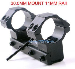 30.0MM MOUNT 11MM RAIL Double Scope/Sight Ring Mount+4 Screws