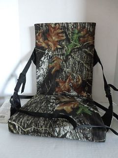 new mossy oak camo covered foam cushion with backrest time
