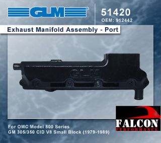 OMC Marine Chevy 5.0 5.0L 305 5.7 5.7L 350 GLM Log Exhaust Manifold 