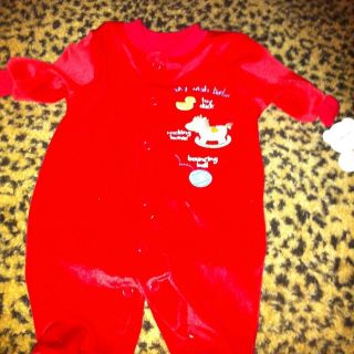 NWT Carters Sleep & Play Red My Wish List Premie Outfit $28