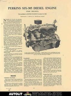 1960 1961 perkins 6 305 diesel engine brochure 