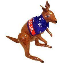   Australian Fancy Dress 70cm Inflatable Kangaroo with detachable Flag