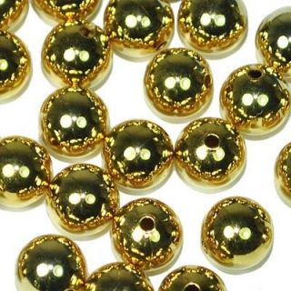 ROUND SMOOTH METAL 3mm 4MM 5MM 6MM 8MM 10MM SPACER BEADS SEAMLESS