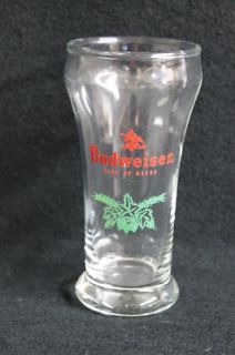 Vintage Budweiser Pub Style Pilsner Beer Glass Small + RARE old style 