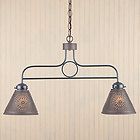 Medium Franklin Hanging Dual Pendant Light with Punched Tin Chisel 