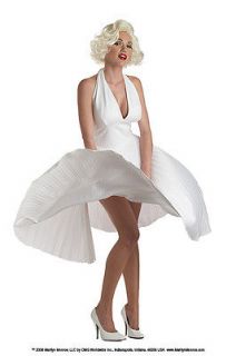 Classic MARILYN MONROE Pleated white Costume Dress S M L XL
