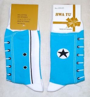 unisex converse shoe design crew boots socks turquoise