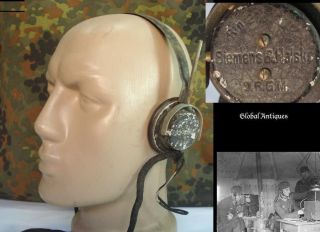 wwii original german radio headphones siemens drgm from bulgaria time