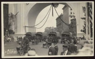 1919 PHOTO by RIEMER CO. A.E.F. Parade Washington DC Motorcycles w 