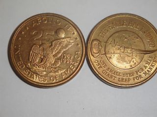 apollo 11 25th commemorative coin 1994 nasa 