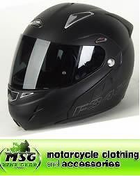 Nitro F347 VN Front Flip Motorcycle Helmet Satin Matt Black XS