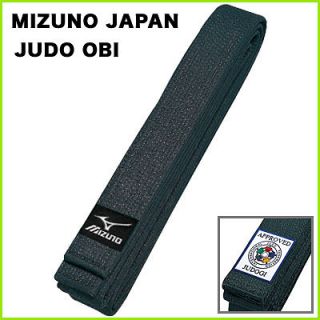Mizuno Judo gi Kuro Obi Black Belt with IJF Official Patch
