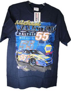 Michael Waltrip NASCAR T Shirt Medium Blue NAPA AUTO PARTS
