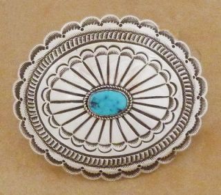 navajo sterling silver turquoise concho belt buckle nat one day 