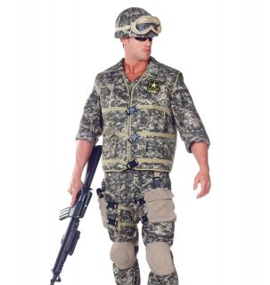 Adult Mens Deluxe US Army Ranger Soldier Halloween Costume ADULT ONE 