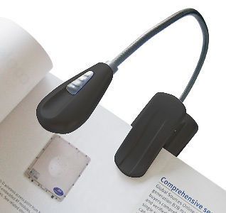 Bright Flexible Gooseneck Clip On LED eBook Book Light Reading Task 
