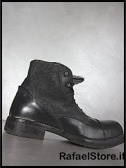   Shoes Ankle Boots 54202M.S Minerva Nero Black Leather Fur Inside New