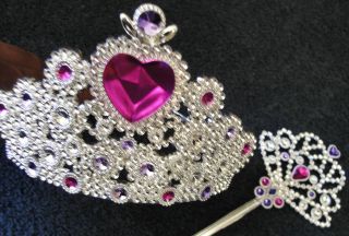 Queen Princess Crown Tiara & Scepter Wand Cake Topper Girl Dress Up 