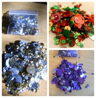   Cup and Shaped Sequins   100+ Sparkles per Bag   Choice of 12 Shades