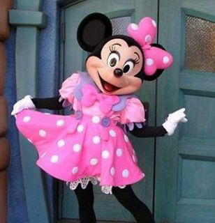Great Promotion Pink Minnie Mouse Mascot Costume Adult Fancy Dress 