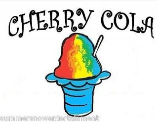 cherry cola syrup mix snow cone shaved ice flavor quart