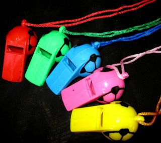   Soccer Ball Shape Whistles Bright Colours Novelty Toys New Wholesale