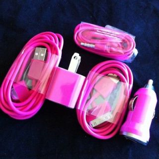 Apple Iphone Wall & Car Chargers 3 & 10 Foot Cords   Earbuds   Hot 