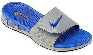   002] Nike Air Experience Slide Sandal Cool Grey Bright Blue Black Mens